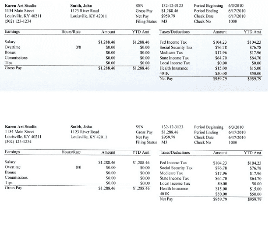 Print Payroll Checks