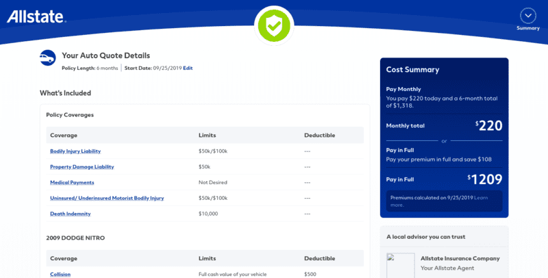 Allstate Car And Home Insurance Quote